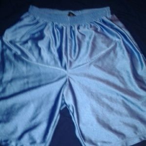 Light Blue Nike shorts.